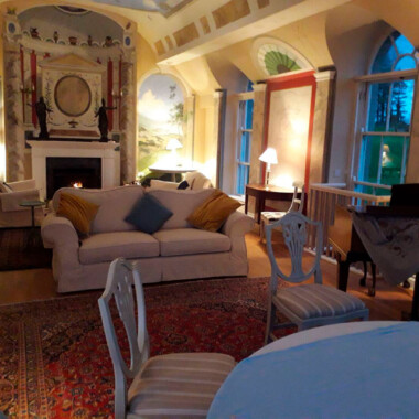 Evening time upstairs with the fire lit